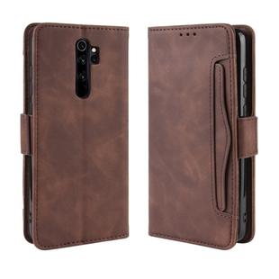 For Xiaomi Redmi Note 8 Pro Wallet Style Skin Feel Calf Pattern Leather Case ，with Separate Card Slot(Brown)