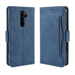 For Xiaomi Redmi Note 8 Pro Wallet Style Skin Feel Calf Pattern Leather Case ，with Separate Card Slot(Blue)