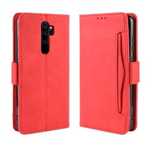 For Xiaomi Redmi Note 8 Pro Wallet Style Skin Feel Calf Pattern Leather Case ，with Separate Card Slot(Red)