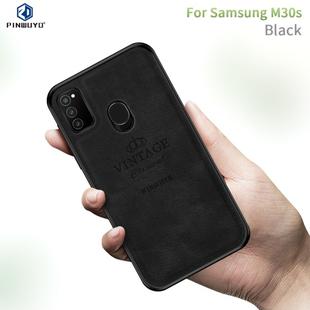 For Galaxy M30S PINWUYO Zun Series PC + TPU + Skin Waterproof And Anti-fall All-inclusive Protective Shell(Black)