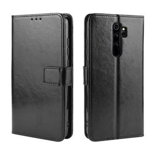 For Xiaomi Redmi Note 8 Pro Retro Crazy Horse Texture Horizontal Flip Leather Case with Holder & Card Slots & Photo Frame(Black)