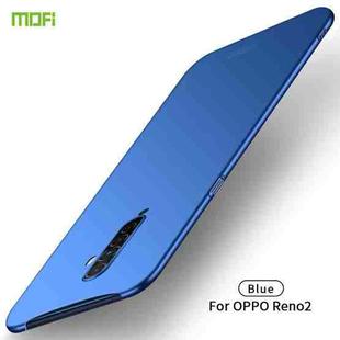 For OPPO Reno2 MOFI Frosted PC Ultra-thin Hard Case(Blue)