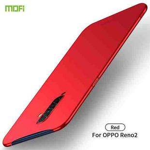 For OPPO Reno2 MOFI Frosted PC Ultra-thin Hard Case(Red)