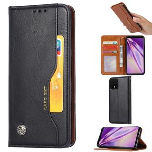 For Google Pixel 4 XL Knead Skin Texture Horizontal Flip Leather Case with Photo Frame & Holder & Card Slots & Wallet(Black)