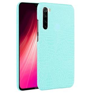 For Xiaomi Redmi Note 8 Shockproof Crocodile Texture PC + PU Case(Light Green)