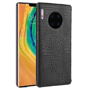 For Huawei Mate 30 Pro Shockproof Crocodile Texture PC + PU Case(Black)