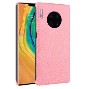 For Huawei Mate 30 Pro Shockproof Crocodile Texture PC + PU Case(Pink)