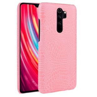 For Xiaomi Redmi Note 8 Pro Shockproof Crocodile Texture PC + PU Case(Pink)