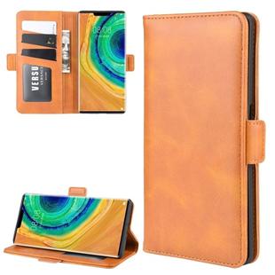 For Huawei Mate 30 Pro Wallet Stand Leather Cell Phone Case with Wallet & Holder & Card Slots(Yellow)
