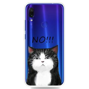 For Xiaomi Redmi 7 / Y3     3D Pattern Printing Extremely Transparent TPU Phone Case(NO Cat)