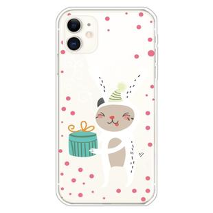 For iPhone 11 Trendy Cute Christmas Patterned Case Clear TPU Cover Phone Cases(Gift Rabbit)