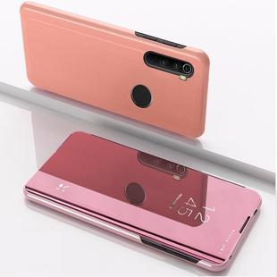 For Xiaomi Redmi Note 8 Plating Mirror Horizontal Flip Leather Case with Bracket Holster(Rose Gold)