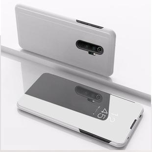 For Xiaomi Redmi Note 8 Pro Plating Mirror Horizontal Flip Leather with Bracket Holster(Silver)