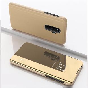 For Xiaomi Redmi Note 8 Pro Plating Mirror Horizontal Flip Leather with Bracket Holster(Gold)