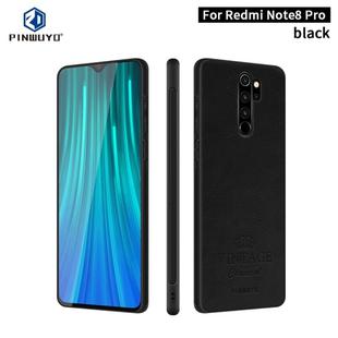 For Xiaomi RedMi Note 8 Pro PINWUYO Pin Rui Series Classical Leather, PC + TPU + PU Leather Waterproof And Anti-fall All-inclusive Protective Shell(Black)