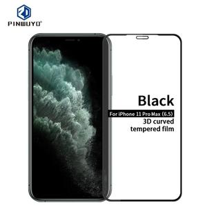 For iPhone 11 Pro Max  PINWUYO 9H 3D Curved Tempered Glass Film(Black)