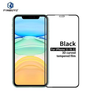 For iPhone 11 PINWUYO 9H 3D Curved Tempered Glass Film(Black)