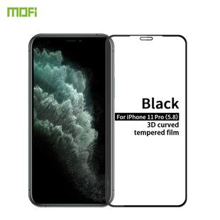 For iPhone 11 Pro MOFI 9H 3D Explosion-proof Curved Screen Tempered Glass Film(Black)