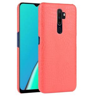 For OPPO A9 2020 / A5 2020 / A11X Shockproof Crocodile Texture PC + PU Case(Red)