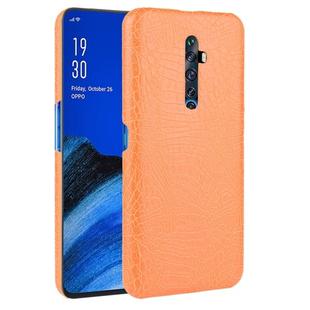 For Oppo Reno2 Z Shockproof Crocodile Texture PC + PU Case(Orange)