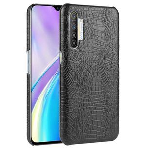 For OPPO Realme XT/X2/K5 Shockproof Crocodile Texture PC + PU Case(Black)