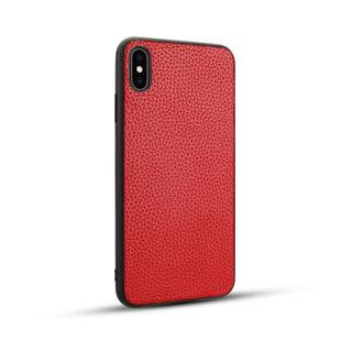 For iPhone XS Litchi PU Leather Anti-falling TPU Protective Case(Red)