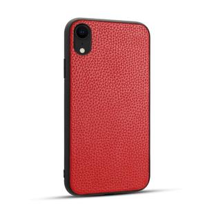 For iPhone XR Litchi PU Leather Anti-falling TPU Protective Case(Red)