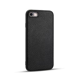 For iPhone SE 2022 / SE 2020 / 8 / 7  Litchi  PU Leather Anti-falling TPU Protective Case(Black)