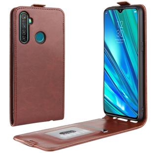 For OPPO Realme 5 Pro / Realme Q Crazy Horse Vertical Flip Leather Protective Case(Brown)