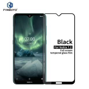 For Nokia 7.2 PINWUYO 9H 2.5D Full Screen Tempered Glass Film(Black)