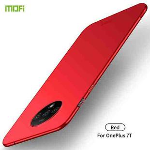 For Oneplus7T MOFI Frosted PC Ultra-thin Hard Case(Red)