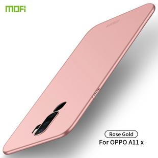 For  OPPO A11x MOFI Frosted PC Ultra-thin Hard Case(Rose gold)