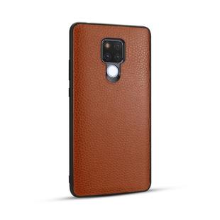 For Huawei Mate 20X Lychee Grain Cortex Anti-falling TPU Mobile Phone Shell Protective Case(Brown)
