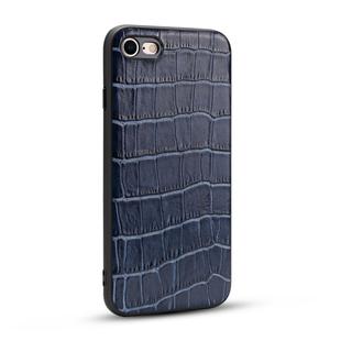 For  iPhone 8 Plus / 7 Plus Crocodile Pattern TPU Shatter-resistant Mobile Phone Case(Deep blue)