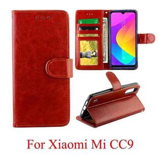 For Xiaomi MI CC9 Crazy Horse Texture Horizontal Flip Leather Case with Holder & Card Slots & Wallet & Photo Frame(Brown)