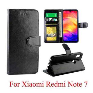 For Xiaomi Redmi Note7 Crazy Horse Texture Horizontal Flip Leather Case with Holder & Card Slots & Wallet & Photo Frame(Black)