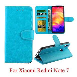 For Xiaomi Redmi Note7 Crazy Horse Texture Horizontal Flip Leather Case with Holder & Card Slots & Wallet & Photo Frame(Baby Blue)