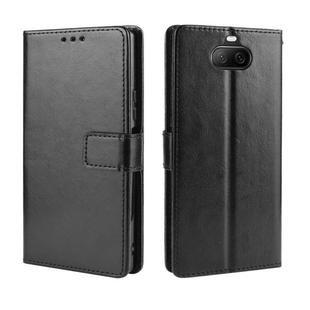 For Sony Xperia 8 Retro Crazy Horse Texture Horizontal Flip Leather Case , with Holder & Card Slots & Photo Frame(Black)