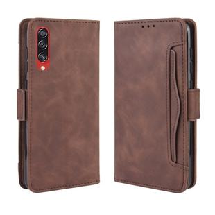 For Galaxy A90 5G Wallet Style Skin Feel Calf Pattern Leather Case with Separate Card Slot(Brown)