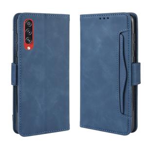For Galaxy A90 5G Wallet Style Skin Feel Calf Pattern Leather Case with Separate Card Slot(Blue)