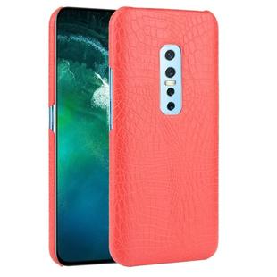 For Vivo V17 Pro Shockproof Crocodile Texture PC + PU Case(Red)