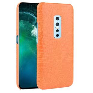 For Vivo V17 Pro Shockproof Crocodile Texture PC + PU Case(Orange)