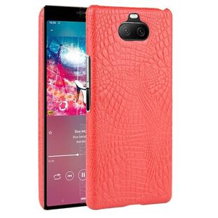 For Sony Xperia 8 Shockproof Crocodile Texture PC + PU Case(Red)