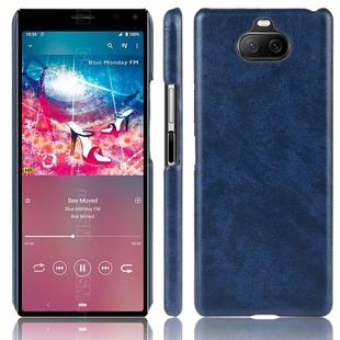 For Sony Xperia 8  Shockproof Litchi Texture PC + PU Case(Blue)