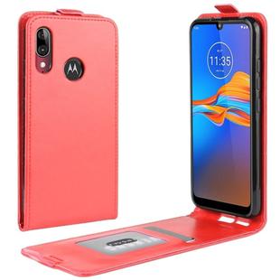 For MOTO E6 Plus   Crazy Horse Vertical Flip Leather Protective Case(Red)