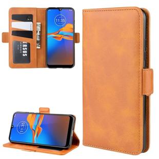 For MOTO E6 Plus   Wallet Stand Leather Cell Phone Case with Wallet & Holder & Card Slots(Yellow)