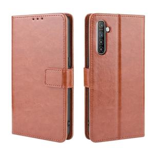 For  Oppo Realme XT / Realme X2 / K5 Retro Crazy Horse Texture Horizontal Flip Leather Case with Holder & Card Slots & Photo Frame(Brown)
