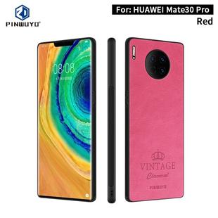 For Huawei Mate 30 Pro PINWUYO Pin Rui Series Classical Leather, PC + TPU + PU Leather Waterproof and Anti-fall All-inclusive Protective Case(Red)