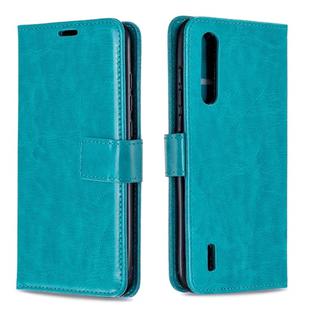 For Xiaomi Mi 9 Lite / CC9 Crazy Horse Texture Horizontal Flip Leather Case with Holder & Card Slots & Wallet & Photo Frame(Blue)