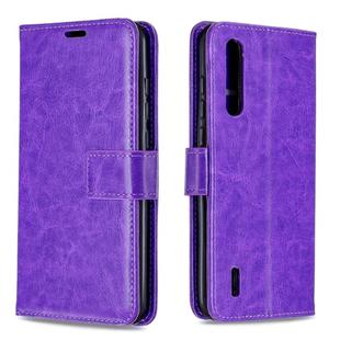 For Xiaomi Mi 9 Lite / CC9 Crazy Horse Texture Horizontal Flip Leather Case with Holder & Card Slots & Wallet & Photo Frame(Purple)